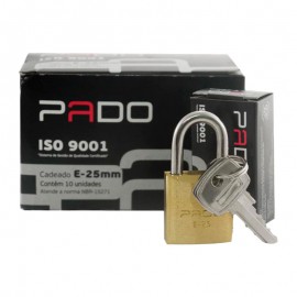 Cadeado pado mesmo segredo 30mm com 10 unidades