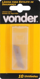 L�mina para estilete de seguran�a 9 mm c/10 pe�as  VONDER 3599009010