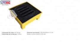 PALLET DE CONT. 1 TAMBOR 700x700x290mm- AMARELO