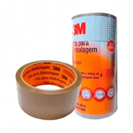 FITA ADESIVA PARA EMBALAGEM MARROM 3M - 45 X 45 - 4 ROLOS